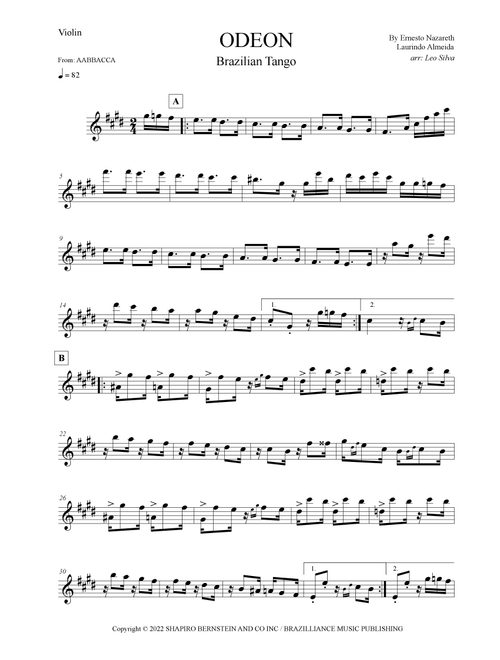 Odeon (Arr. Leo Silva) - Antoine Zemor (Violin Solo)