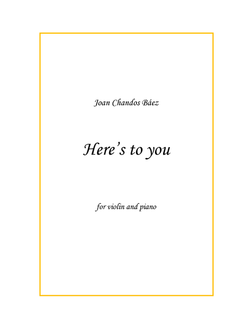 Here's To You (Arr. Ludovica Lanaro) - Joan Baez (Violin and Piano)