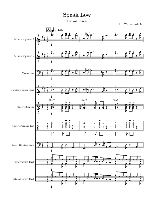 Speak low – Kurt Weill