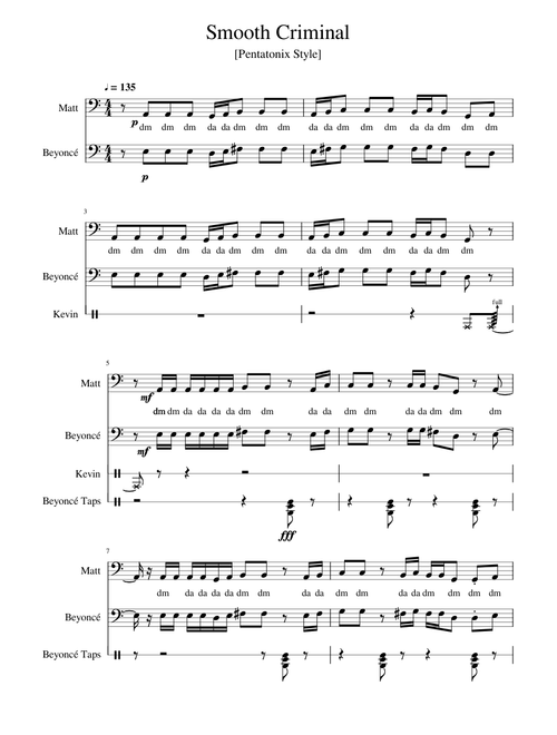 Smooth Criminal [Full Acapella Arrangement] (Pentatonix Style)