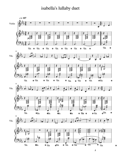 isabella's lullaby duet
