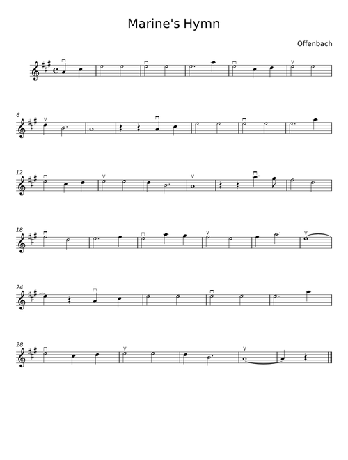 Marine's Hymn - Jacques Offenbach