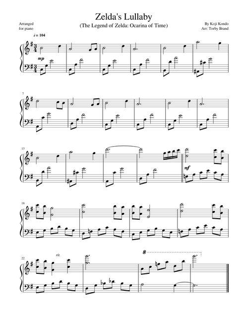 Zelda's Lullaby (The Legend of Zelda: Ocarina of Time) - Easy version