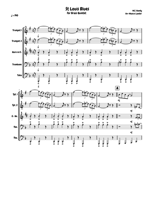 St Louis Blues - Brass Quintet