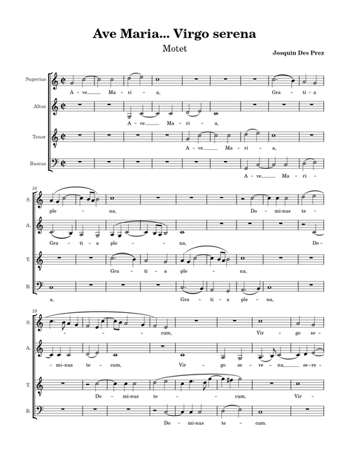 Ave Maria…virgo serena – Josquin Desprez