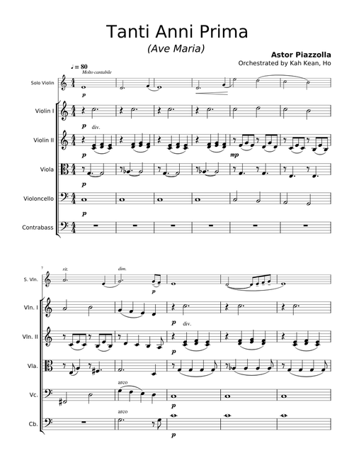 Tanti Anni Prima (Ave Maria) by Astor Piazzolla