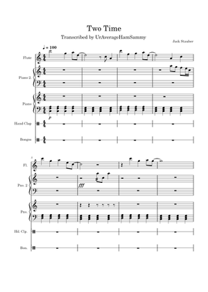 Two Time - Jack Stauber. Piano and Flute Sheet Music for Piano, Flute ...