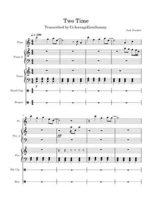 Two Time Jack Two Time - Jack Stauber. Piano and Flute Sheet Music for Piano, Flute ...