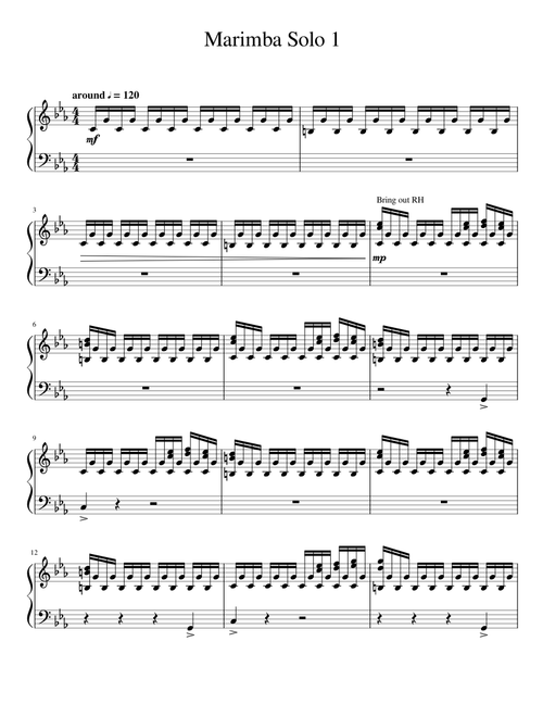 Reminiscence - Marimba Solo (4 mallet)