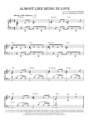 ボーカル ビッグバンド譜面：ALMOST LIKE BEING IN LOVE ボーカル