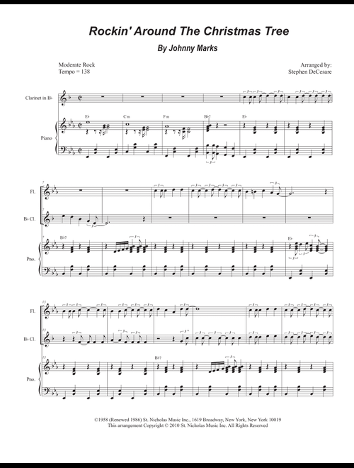 Rockin' Around The Christmas Tree (Arr. Stephen DeCesare) - Toby Keith (Instrumental Duet and Piano)