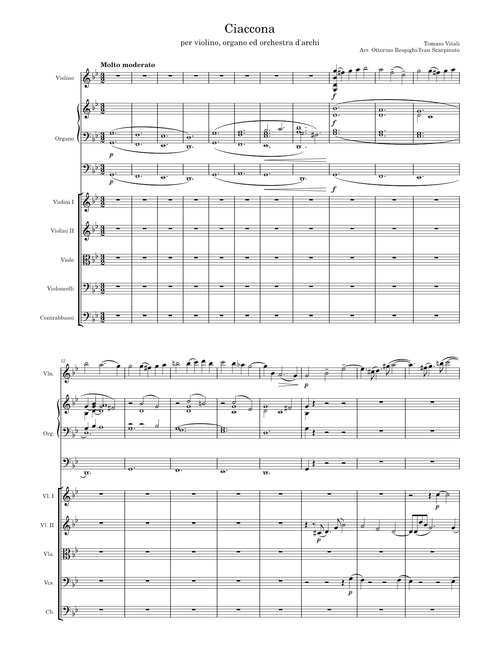 Chaconne in G minor for Violin, Organ and String Orchestra – Tomaso Vitali