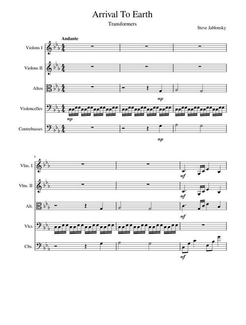 Transformers - Arrival To Earth String Ensemble