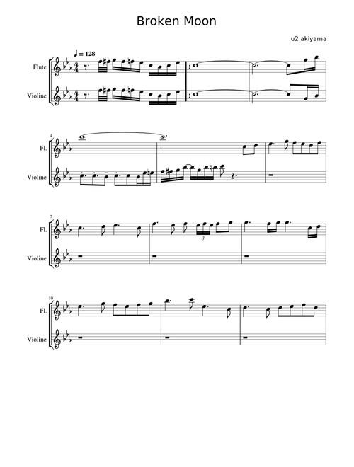 Broken Moon - Touhou 10.5 – U2 Akiyama (Flute & Violin)