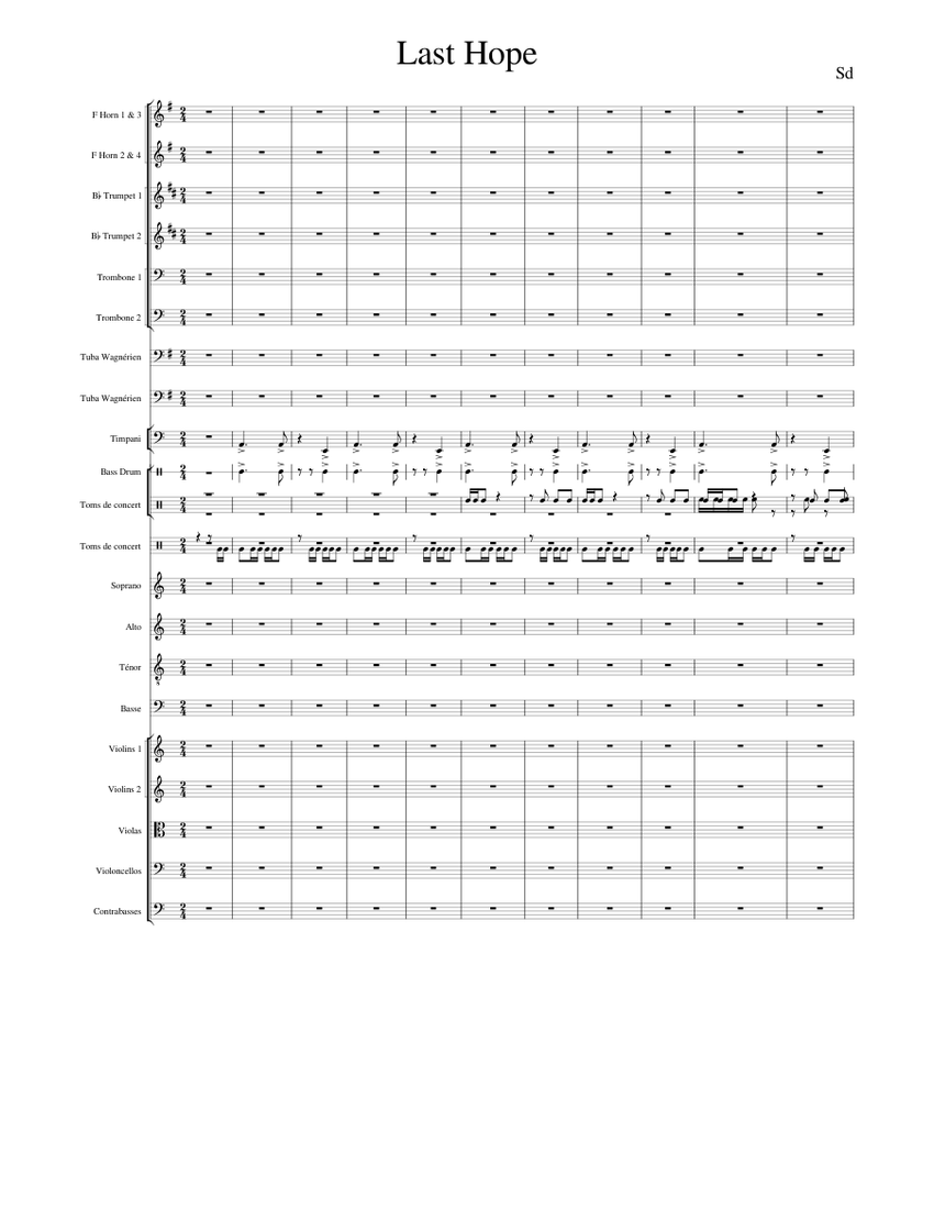 Last Hope Sheet music for Trombone, Soprano, Alto, Tenor & more ...