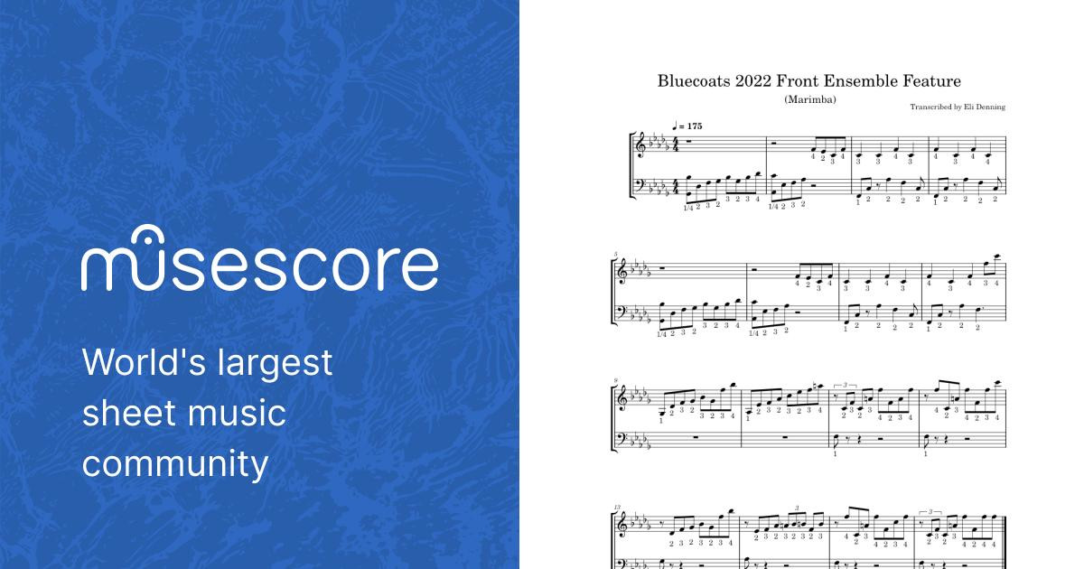 Bluecoats 2022 Front Ensemble Feature Sheet music for Marimba (Solo