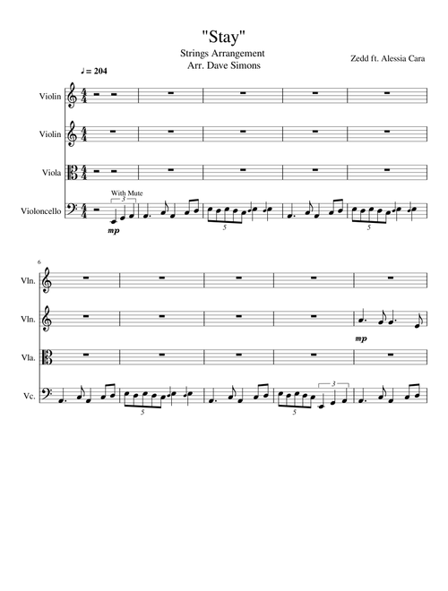 "Stay" String Quartet KCDC