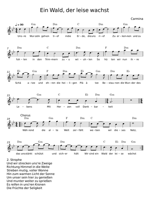 Ein Wald, der leise wächst - Carmina