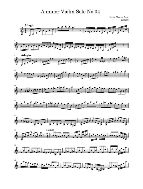 Album – Kaito Nawen Ame A minor |Violin Solo| Solo No.04  Kaito Nawen Ame