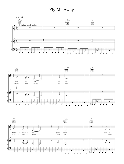 Fly me away - Goldfrapp (Piano-Voice-Guitar)