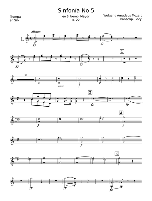 Symphony No.5 in B-flat major, K.22 - Wolfgang Amadeus Mozart