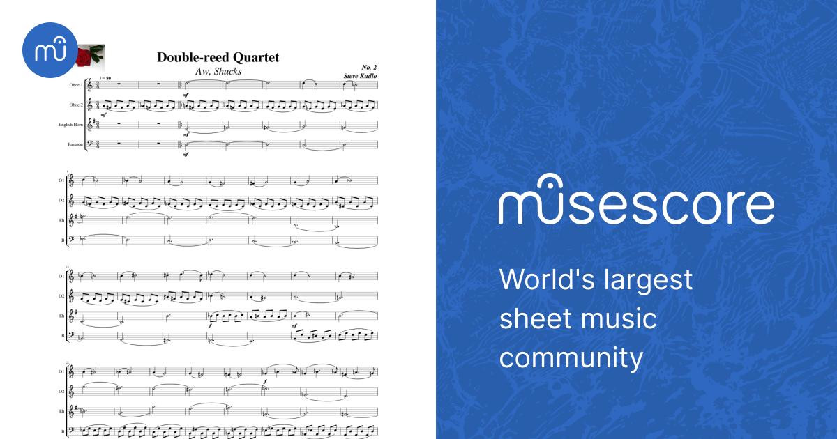 Double-reed Quartet 2 - piano tutorial