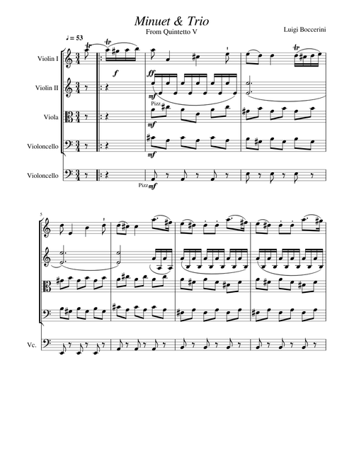 Minuet Boccerini