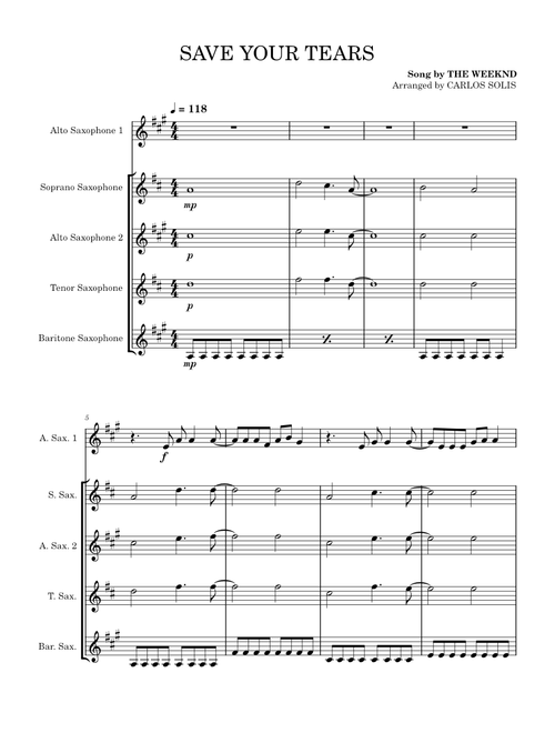 SAVE YOUR TEARS by CARLIT0CHURRIT0