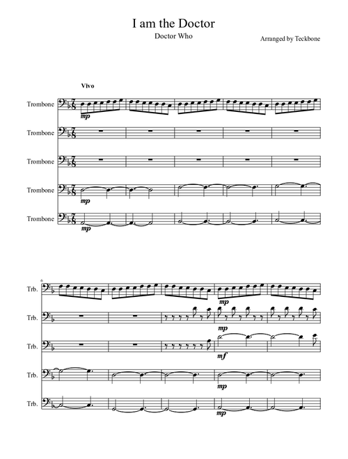 I am the Doctor- Trombone Quintet