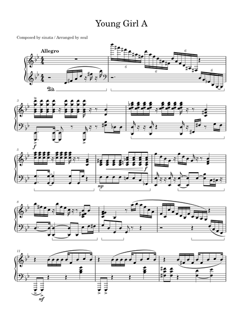 Young Girl A - siinamota - soul Arrangement — piano tutorial