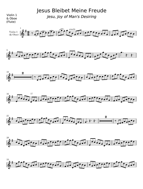 Jesu, Joy of Man's Desiring - Johann Sebastian Bach