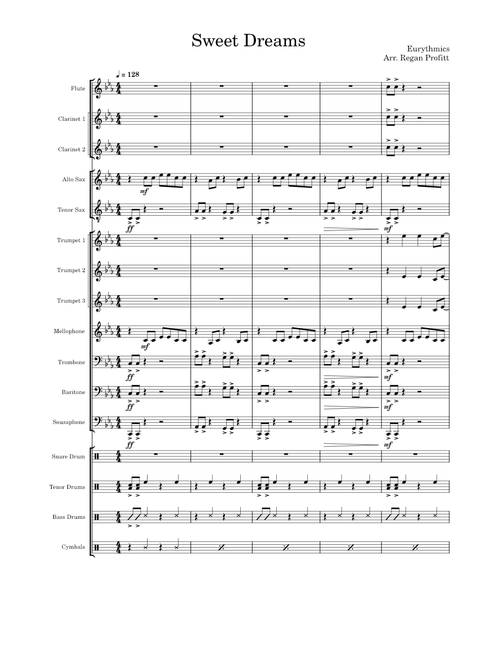 Sweet Dreams - Eurytmics/Arr. Regan Profitt