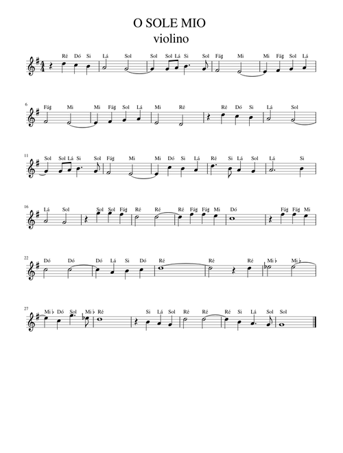 O SOLE MIO violino