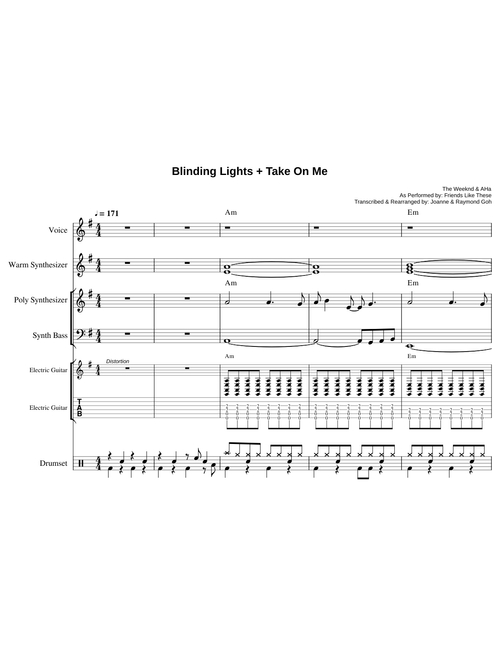 Blinding Lights + Take Me On Mashup