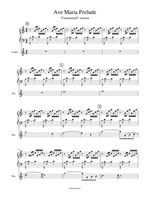 AVE MARIA, Prelude in C – Johann Sebastian Bach (short version)