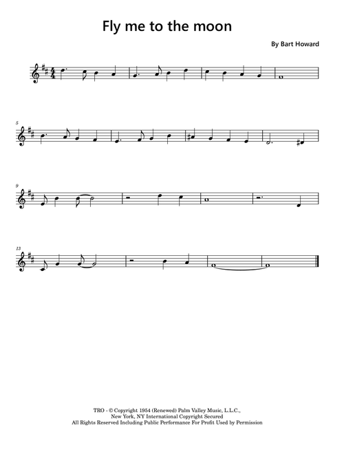 Fly Me To The Moon (in Other Words) (Arr. Funtom) - Tony Bennett (Clarinet Solo)