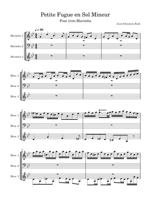 Little fugue in g minor – Johann Sebastian Bach
