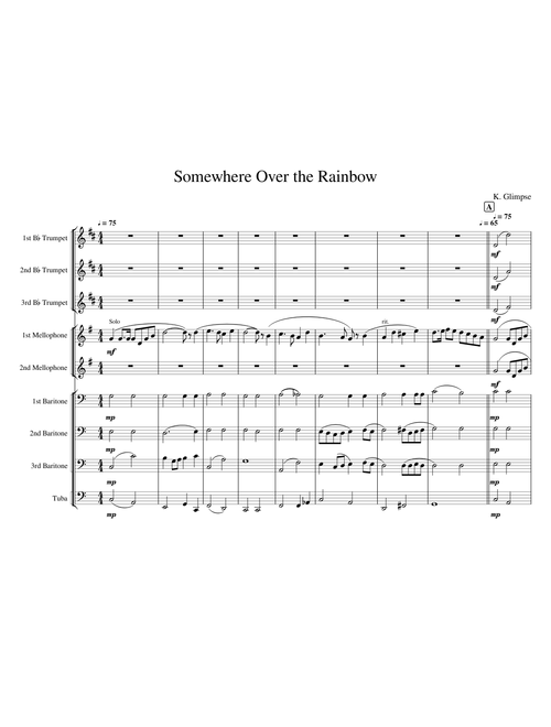 Somewhere Over the Rainbow | The Cavaliers Transcription
