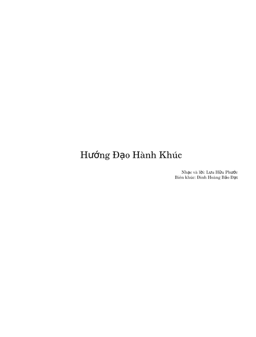 Hướng Đạo Hành Khúc by Lưu Hữu Phước, arranged by Đạt Đinh