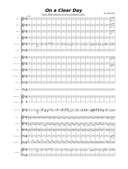 On a clear day – Joe Hisaishi