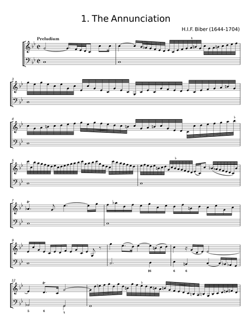 Mystery (Rosary) Sonatas - Heinrich Ignaz Franz von Biber