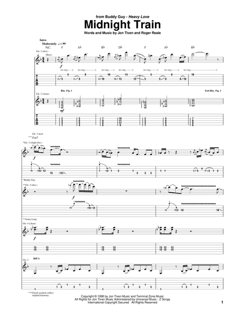 Midnight Train - Buddy Guy (Guitar Tab)