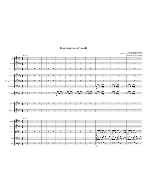 Pour Some Sugar On Me (Arr. Scott Douglas) - Def Leppard (Small Ensemble)