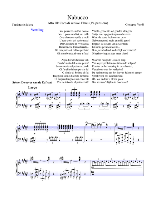 Nabucco, Atto III: Coro di schiavi Ebrei (Va pensiero)