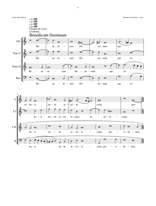 Benedicam Dominum - Orlando di Lasso