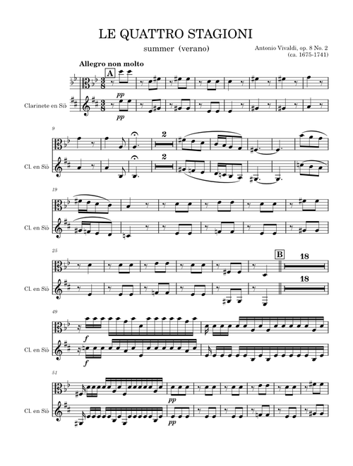 Summer (from The Four Seasons) – Antonio Vivaldi
