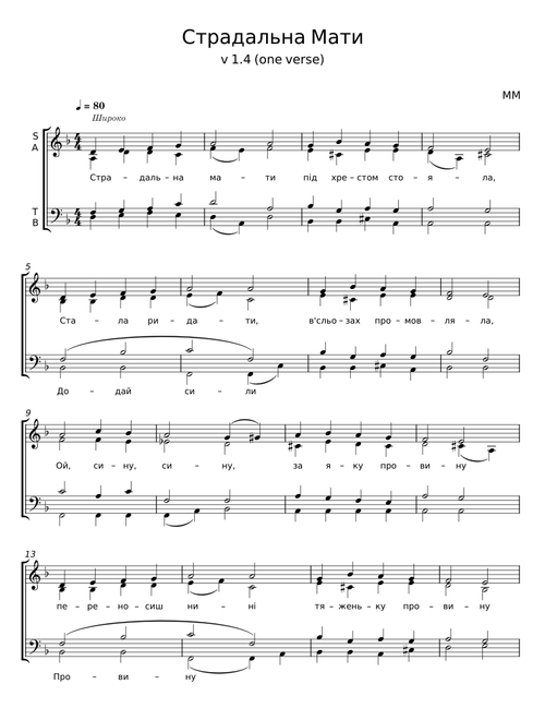 Страдальна Мати – MM