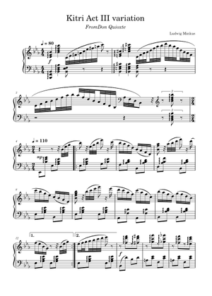 Queen of the Dryads from 'Don Quixote' Sheet Music for Piano (Solo