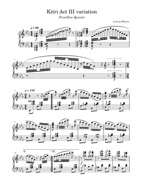 Kitri Act III variation – Ludwig Minkus