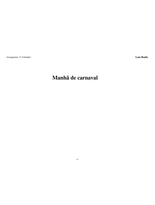 Manha de carnaval de Luis Bonfa